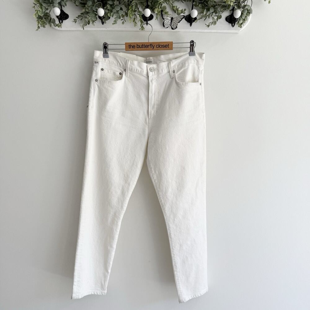 Citizens of Humanity Olivia Crop High Rise Slim Jeans White Size 31 64002